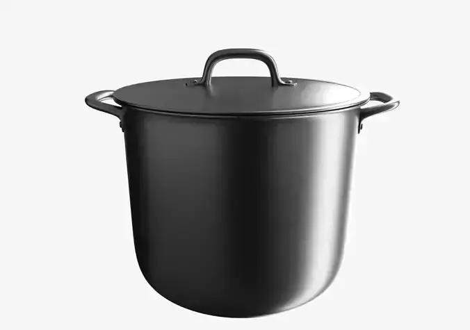 Stainless Steel Pot Low-poly 3D model
