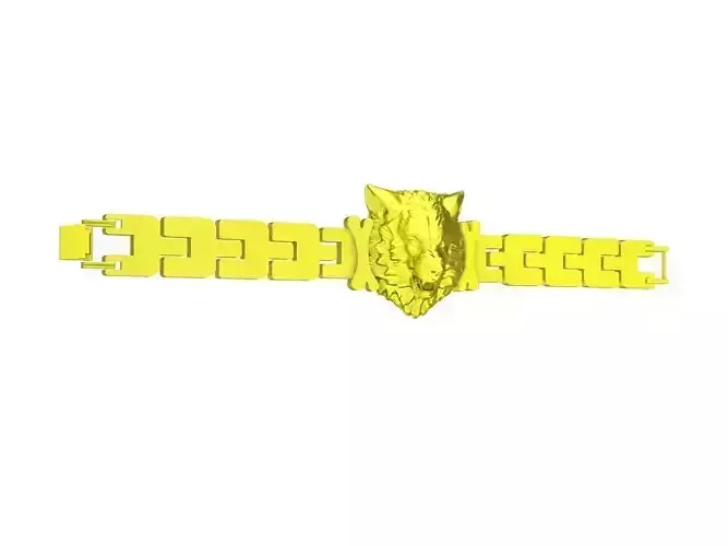 6489 Head wolf gold men Bracelets
