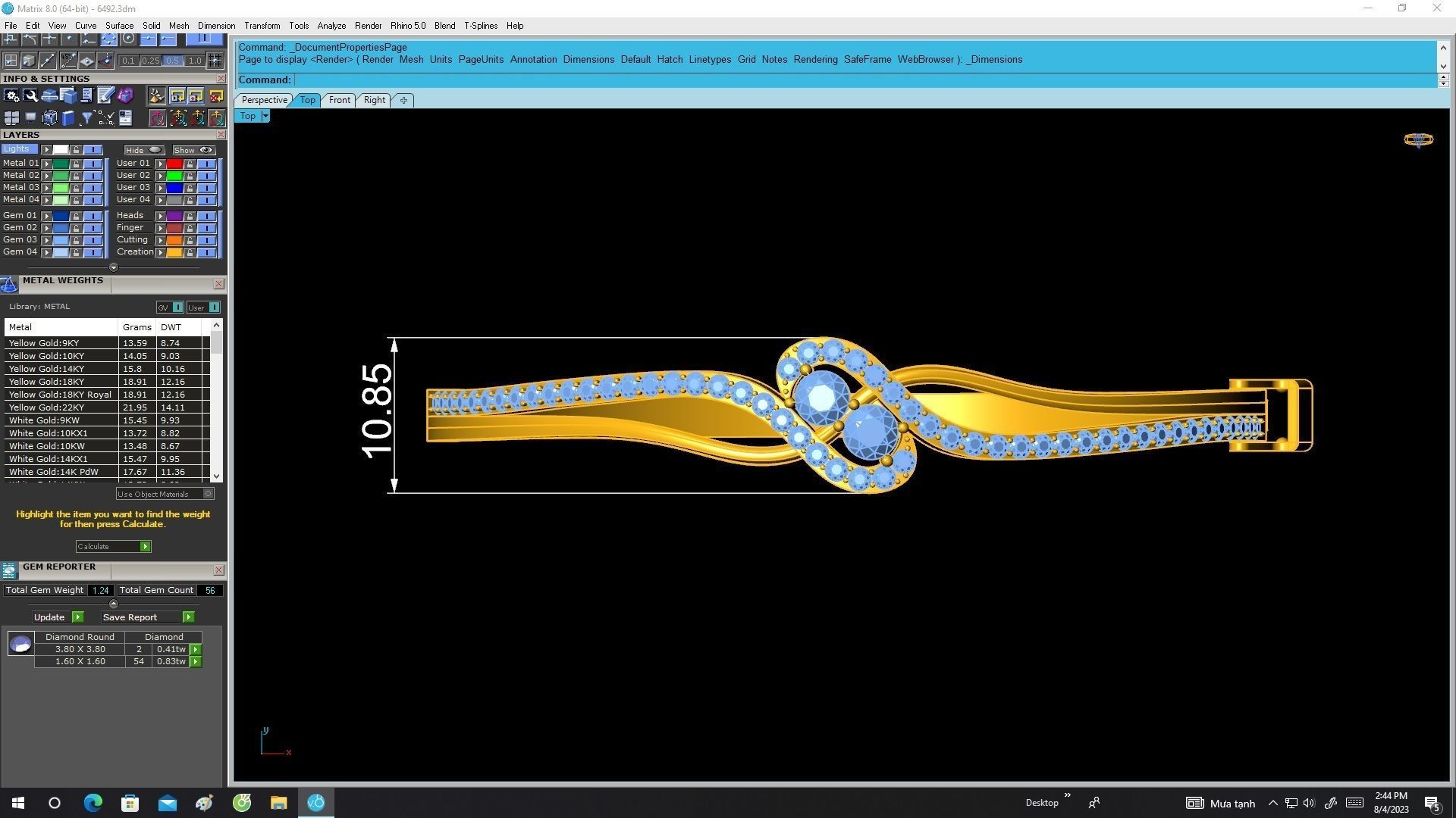 6492 korean style diamond women bangle 3D print model_5