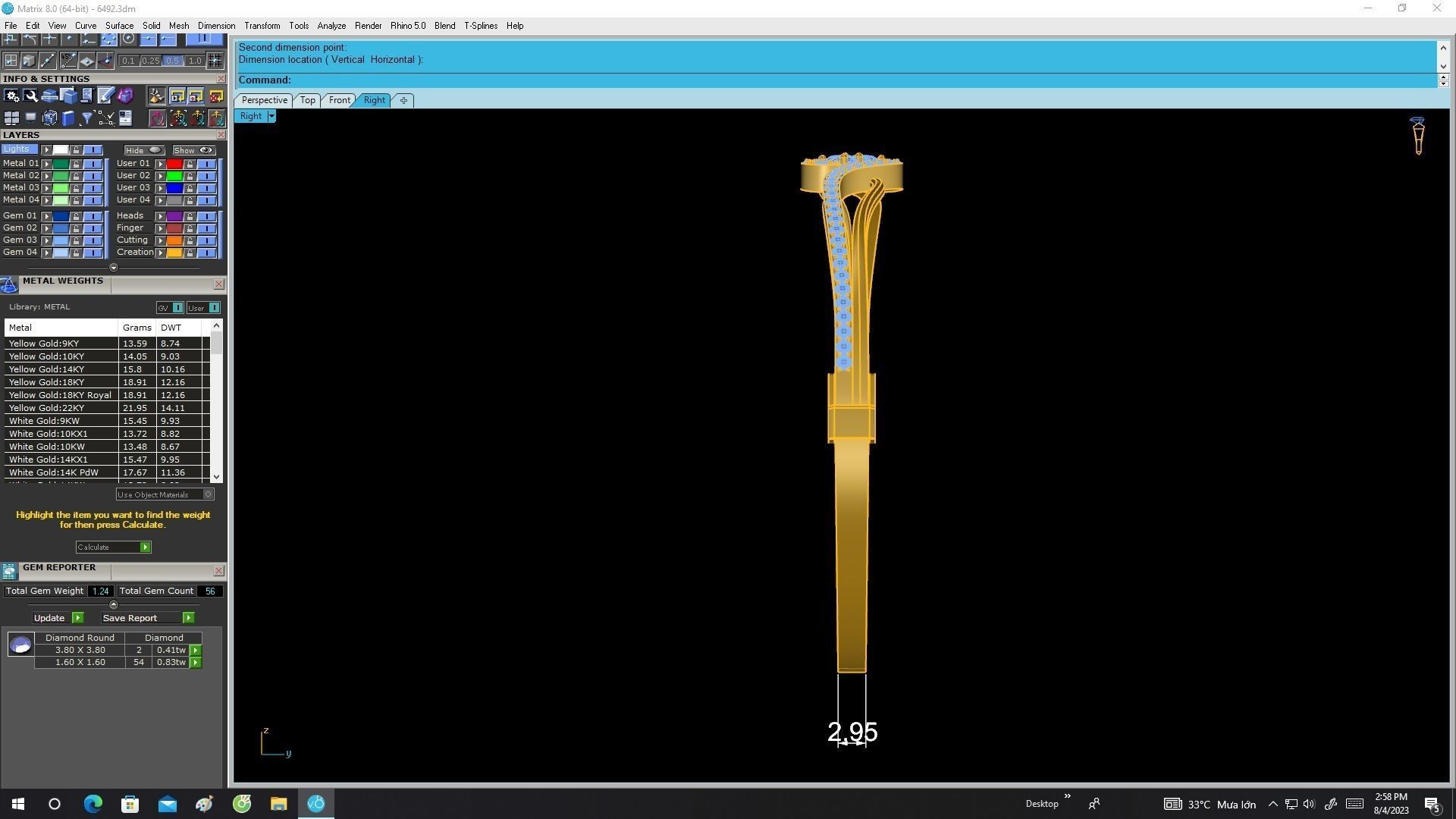 6492 korean style diamond women bangle 3D print model_7