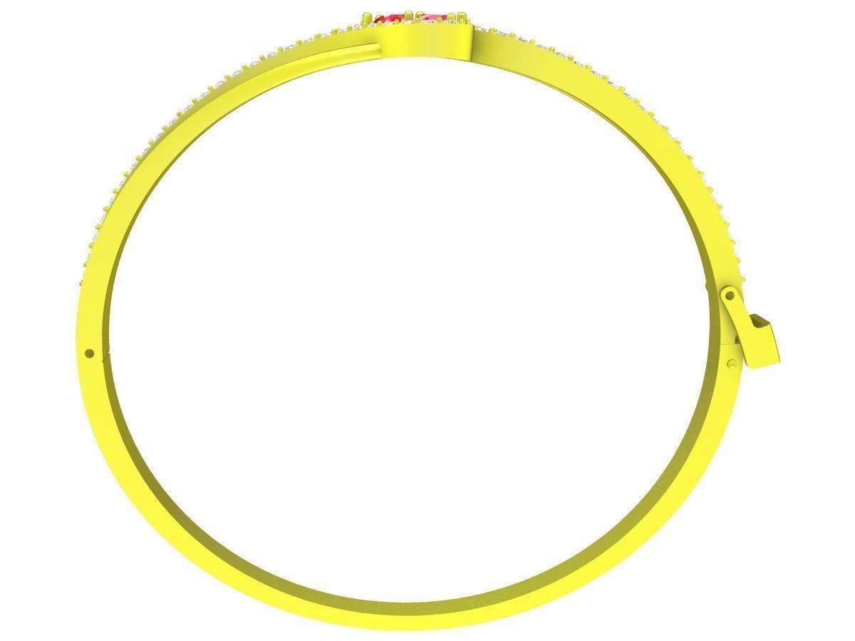 6492 korean style diamond women bangle 3D print model_2