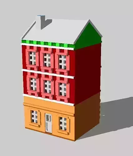 City House Stackable by Outland Models 3D Printable 3D print model