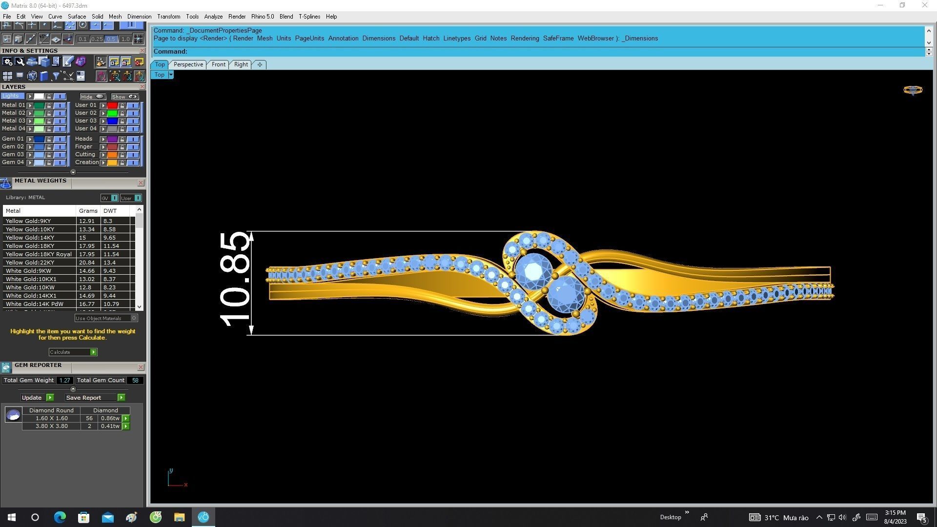 6497 Diamond Women Bangle 3D print model_5