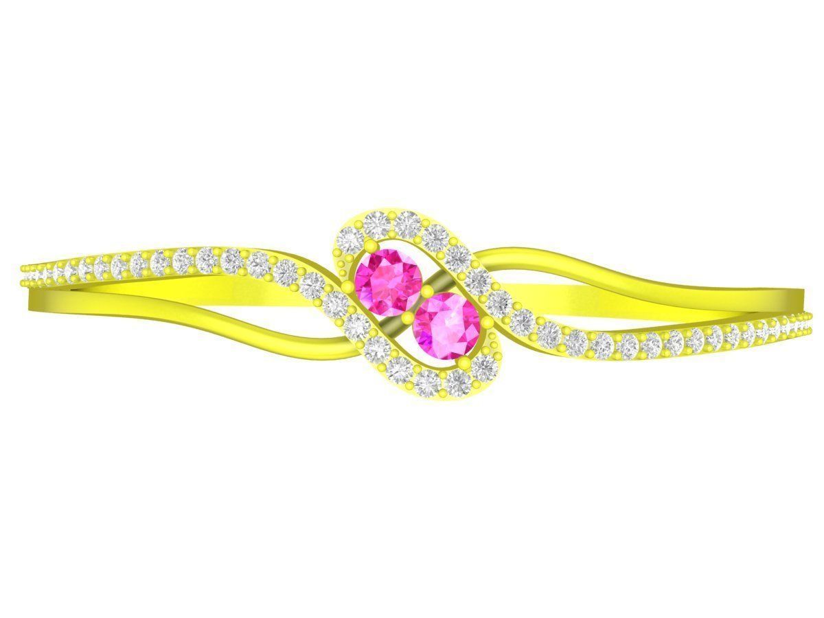 6497 Diamond Women Bangle 3D print model_1