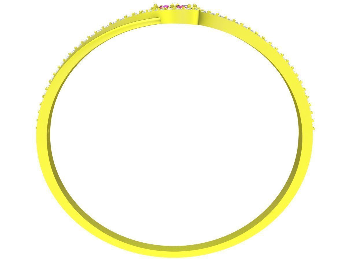 6497 Diamond Women Bangle 3D print model_2