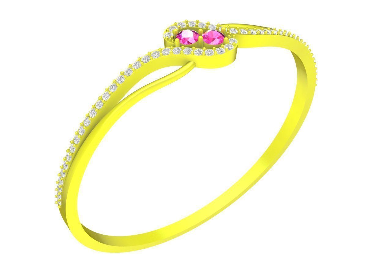 6497 Diamond Women Bangle 3D print model_4