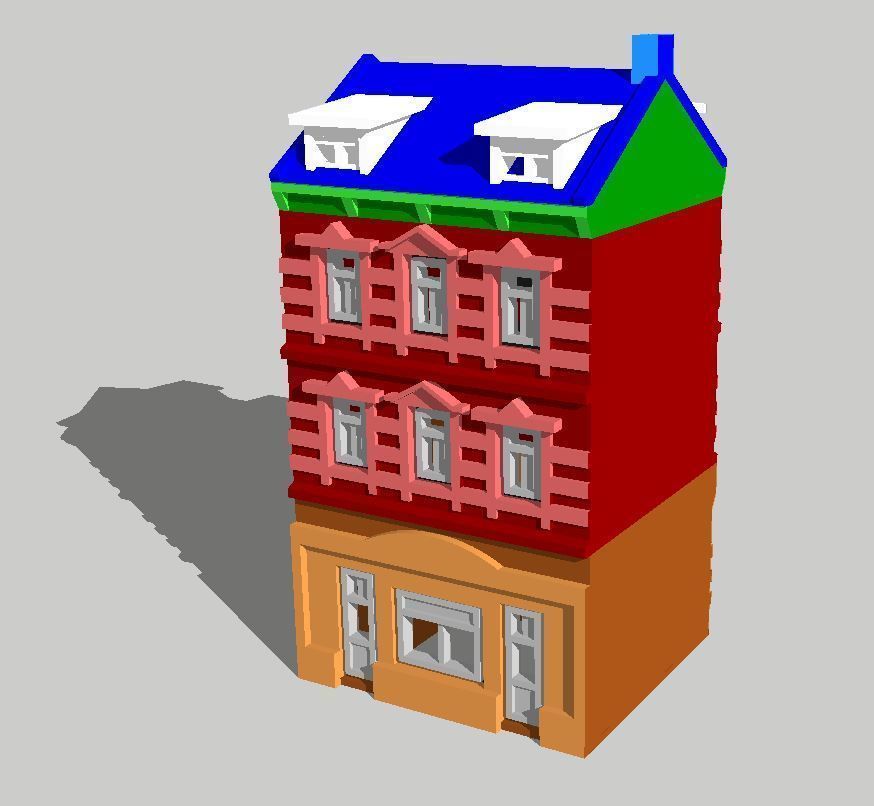 Half Timbered House by Outland Models 3D Printable 3D print model_2