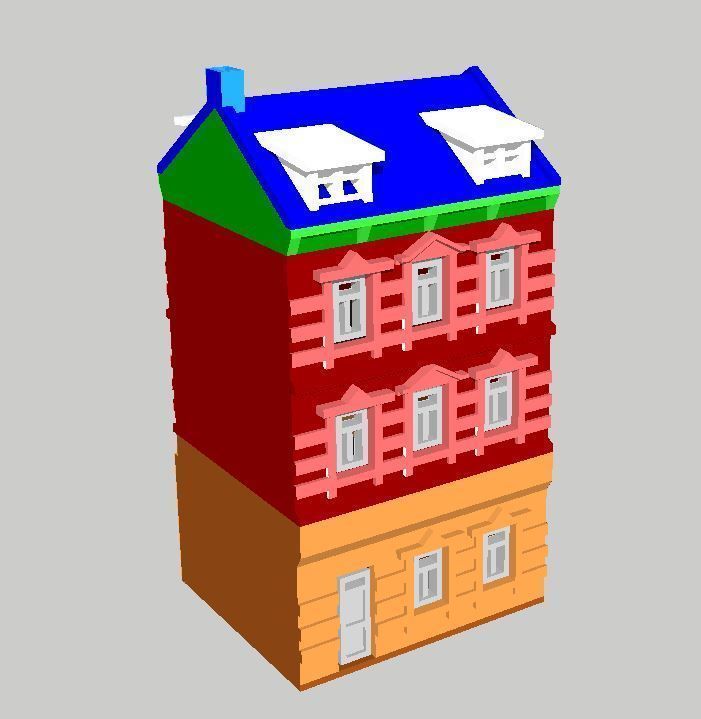 Half Timbered House by Outland Models 3D Printable 3D print model_1