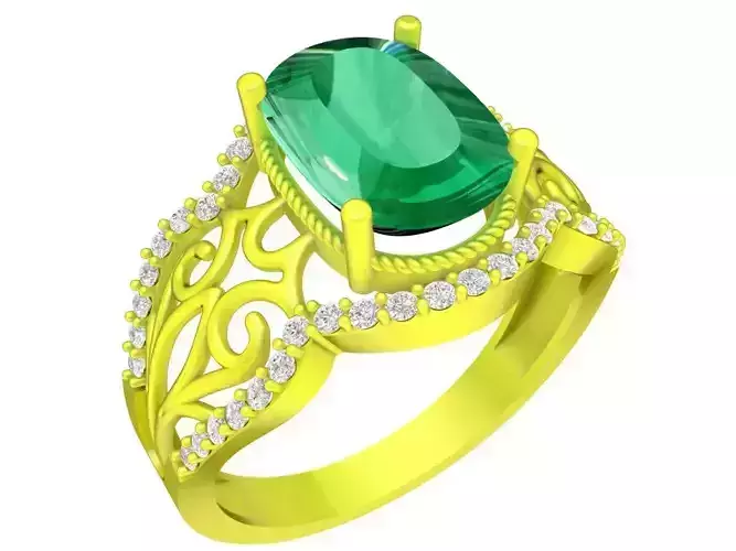 6504 Luxury Art Diamond Women Ring