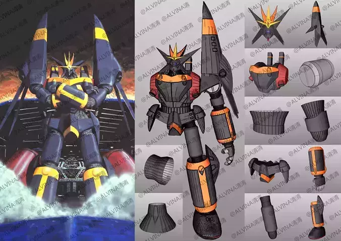 GunBuster Armor - DIY Cosplay Pepakura Foam Template