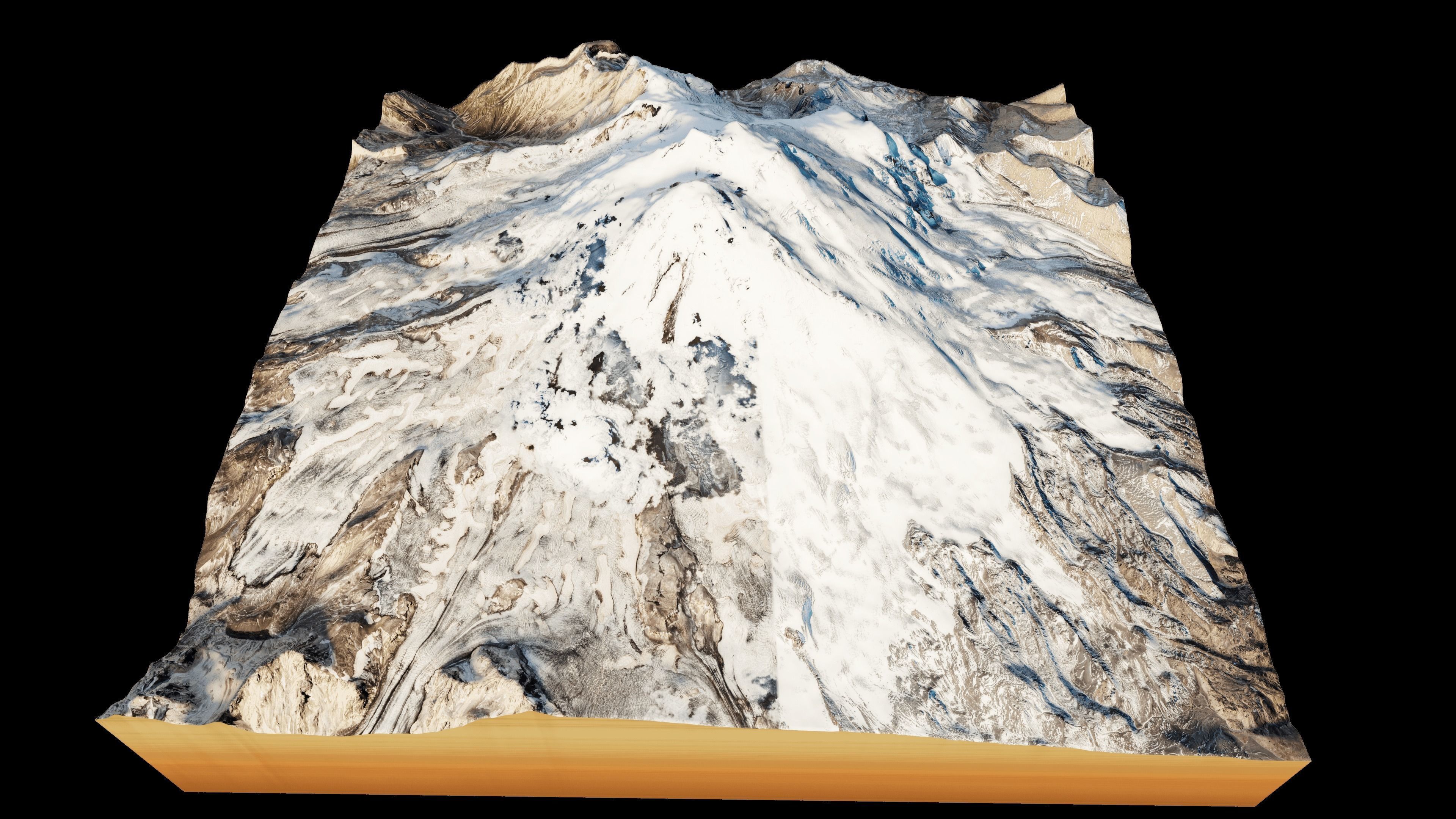 Mount Elbrus 3d Terrain model 3D model_3