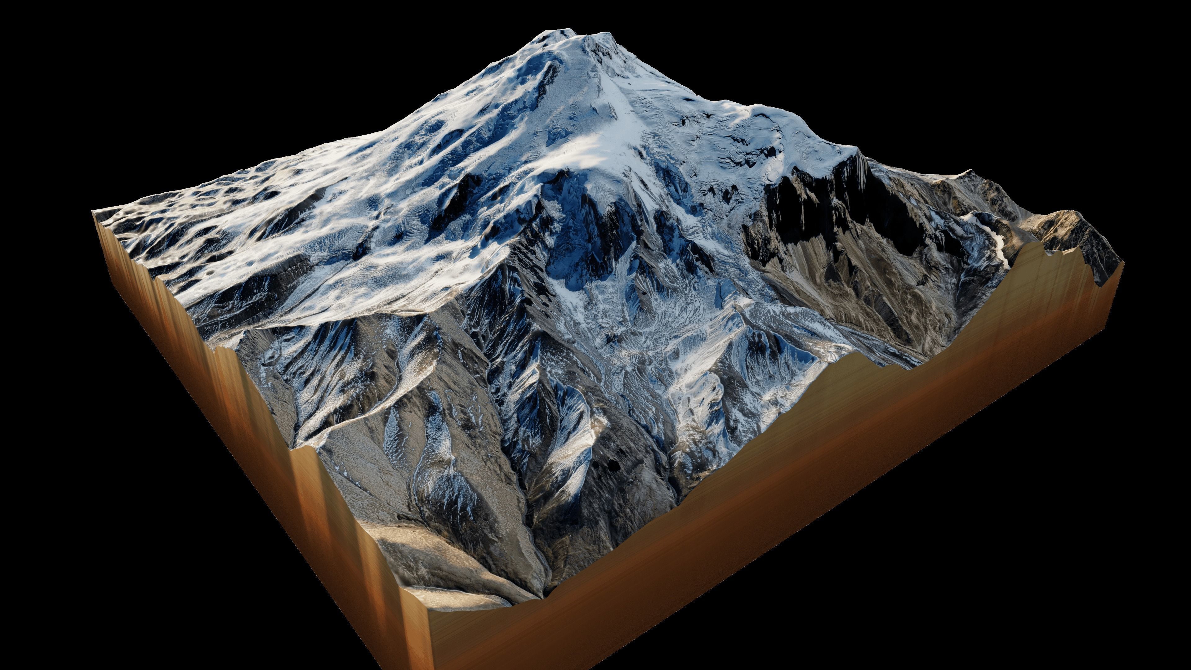 Mount Elbrus 3d Terrain model 3D model_7