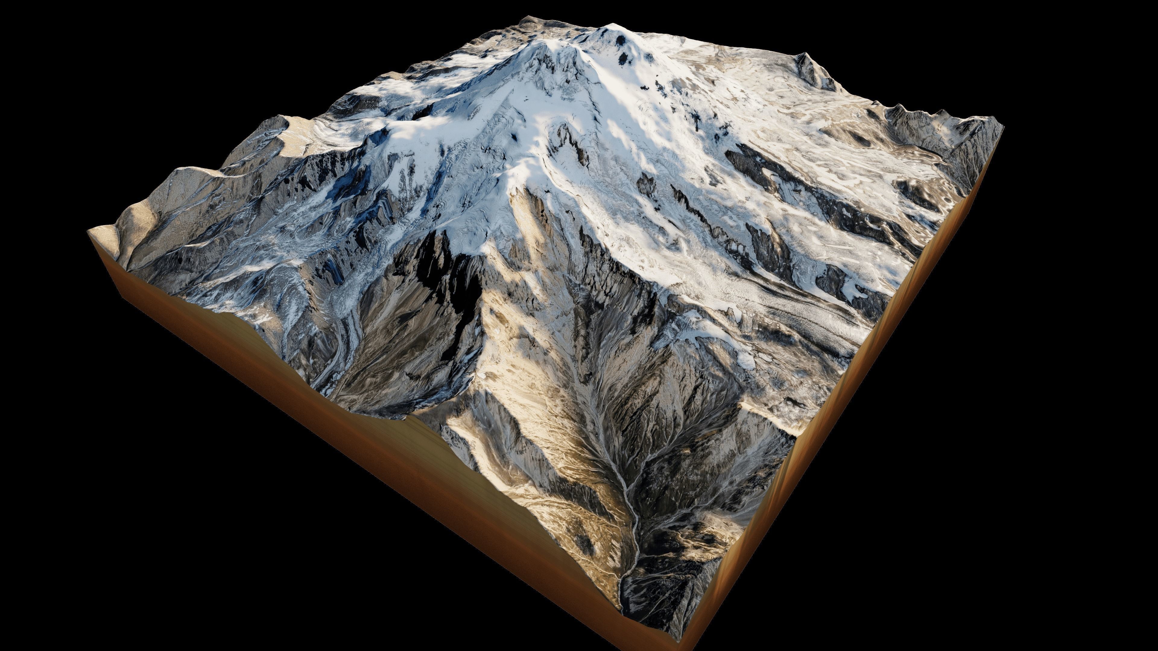 Mount Elbrus 3d Terrain model 3D model_9
