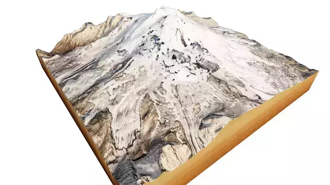 Mount Elbrus 3d Terrain model 3D model