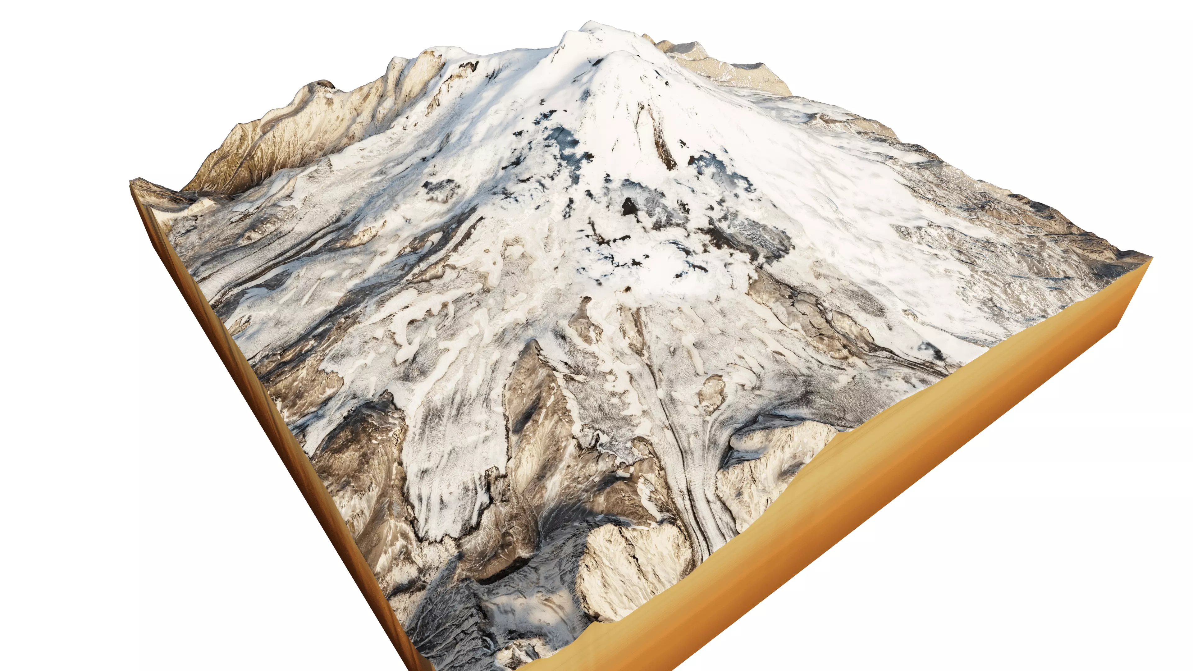 Mount Elbrus 3d Terrain model 3D model_0