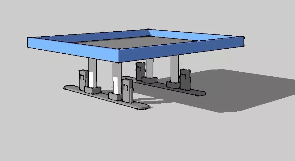 City Convenience Gas Station by Outland Models 3D Printable 3D print model