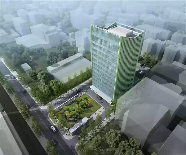 3Dmax fashion city commercial square building 433