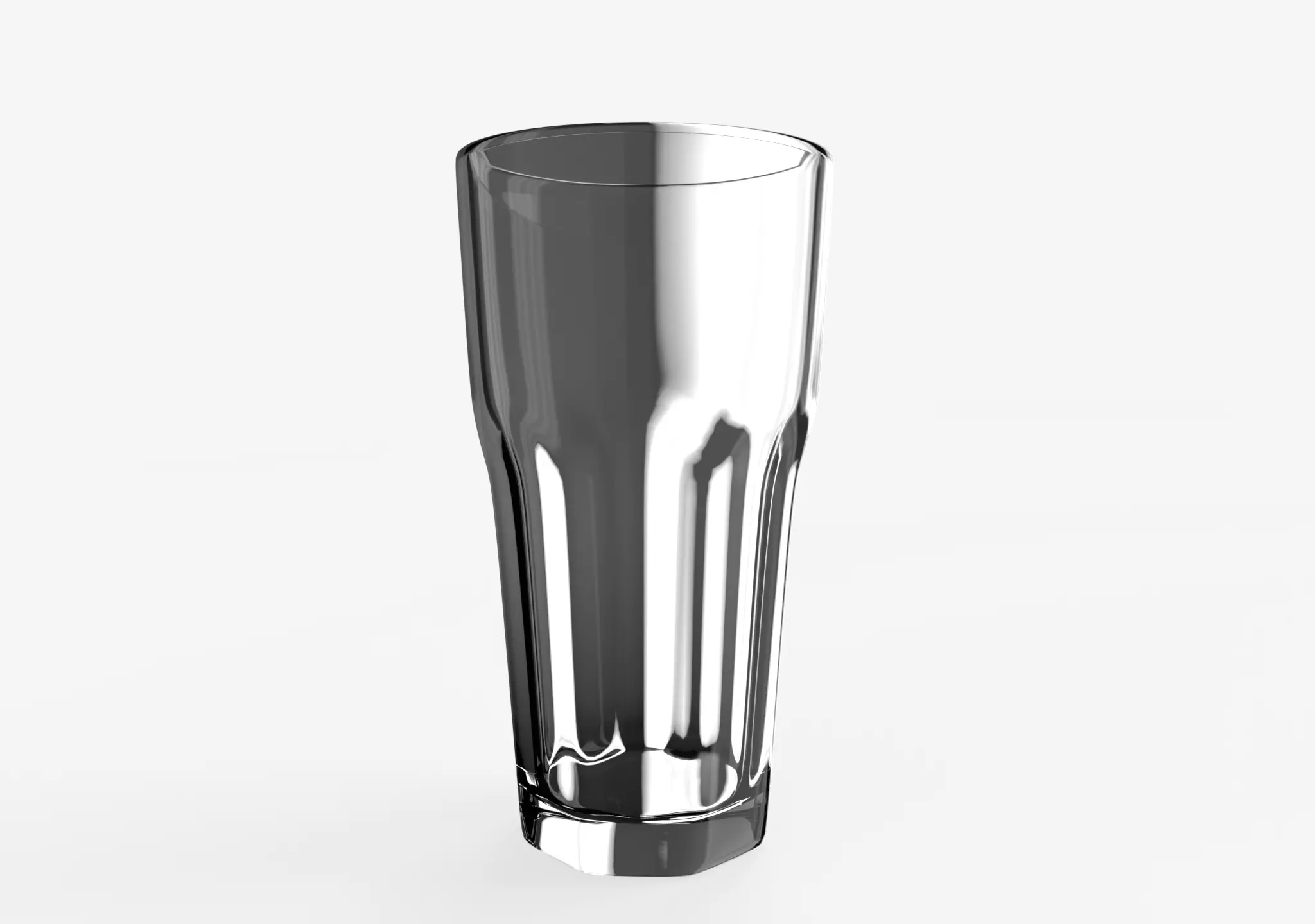 Glass Cup Low-poly 3D model_0