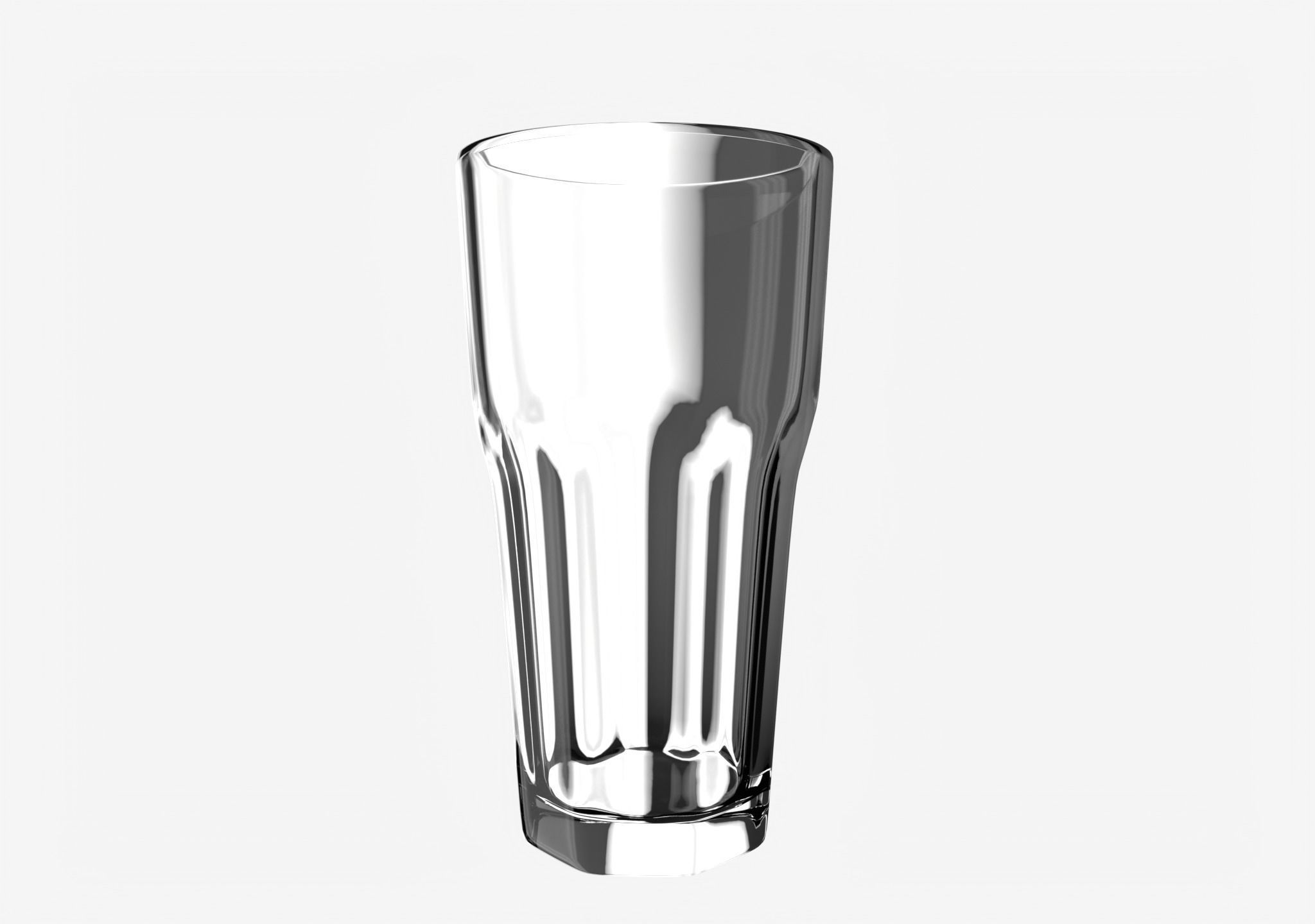 Glass Cup Low-poly 3D model_1
