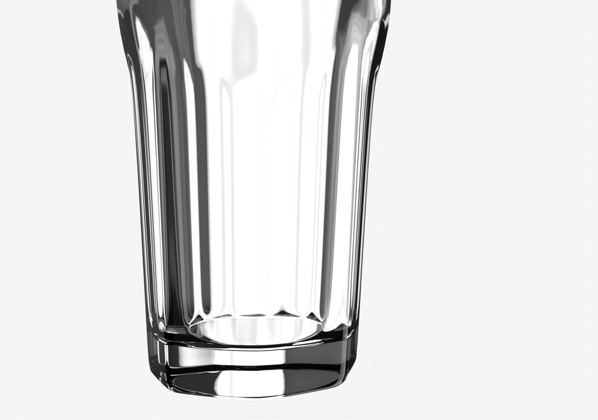 Glass Cup Low-poly 3D model_5
