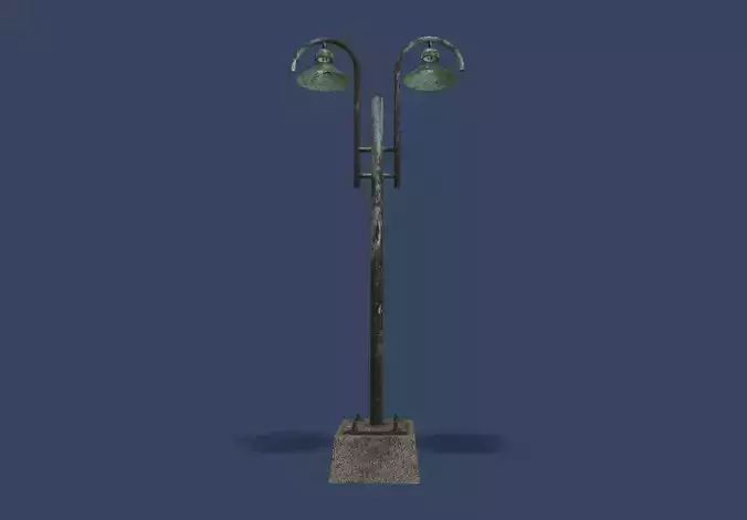 Old Street Lamp Low-poly 3D model PBR