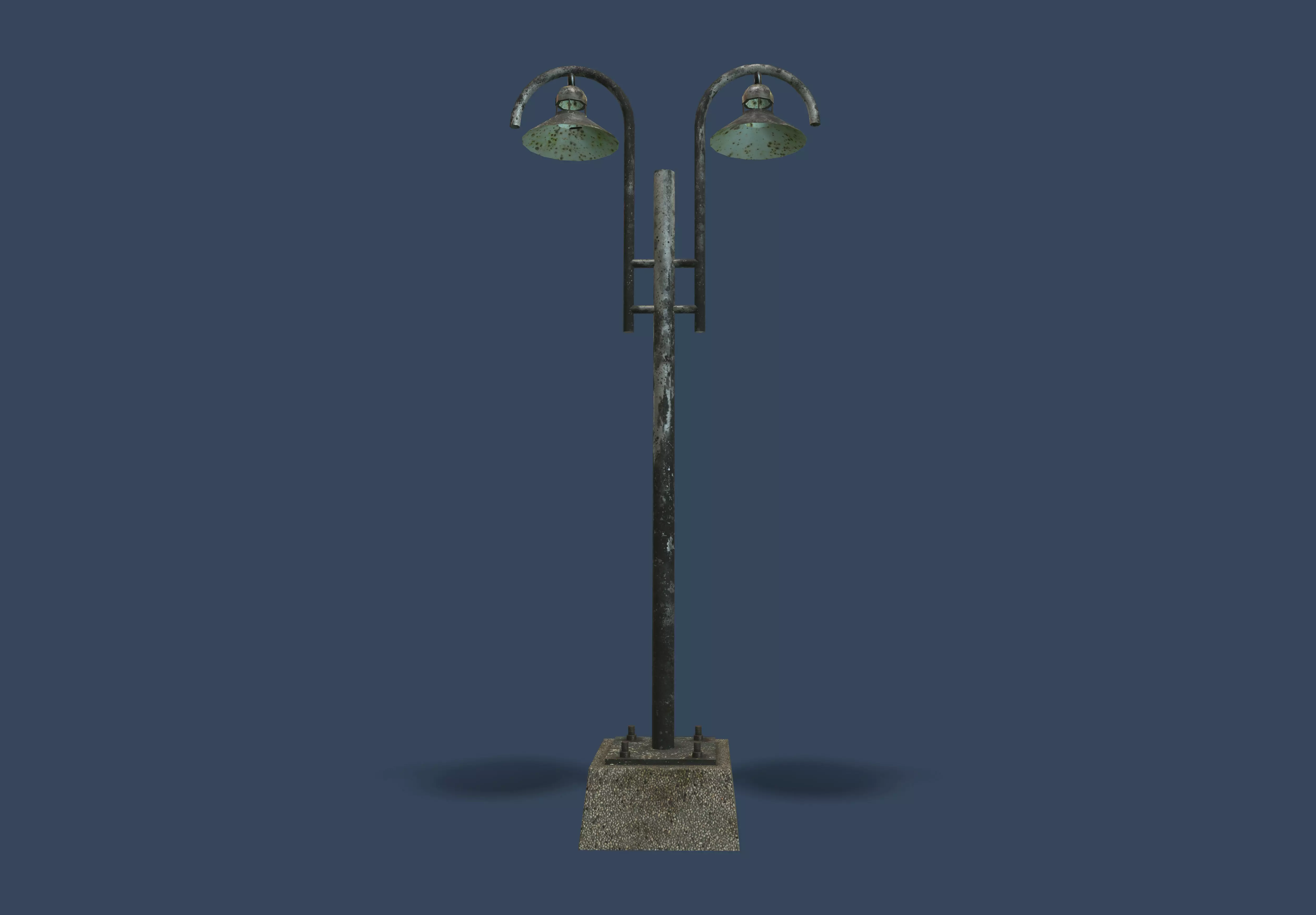 Old Street Lamp Low-poly 3D model PBR Low-poly 3D model_0