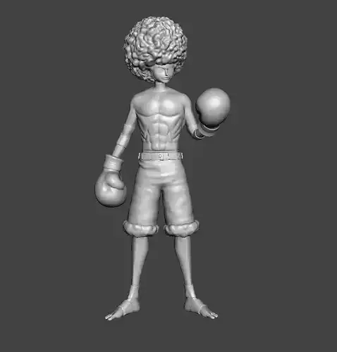 Luffy Afro 3D Model 3D print model