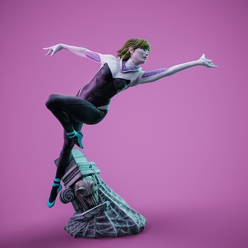Spider Gwen Statue Free 3D print model