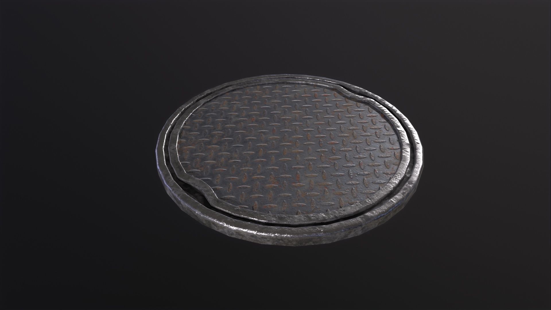 City Manhole 3D Model Low-poly 3D model_2