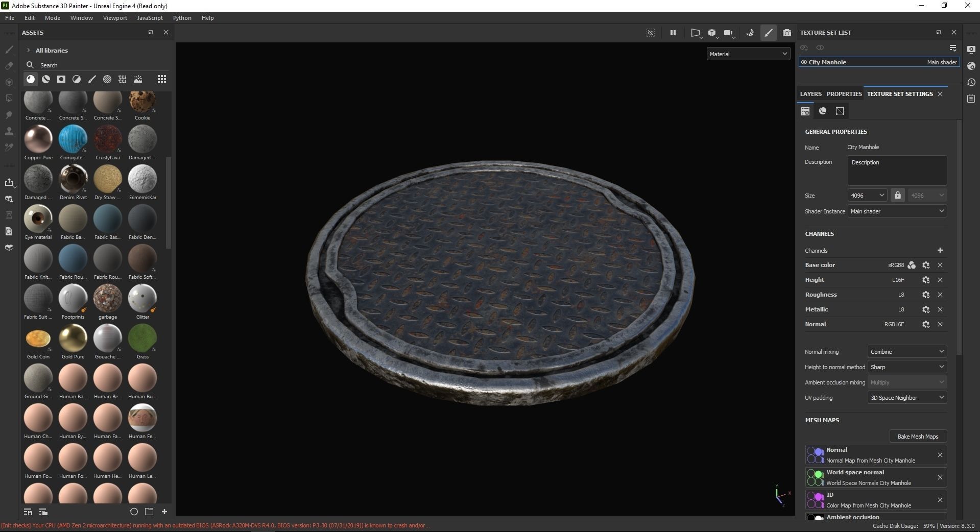 City Manhole 3D Model Low-poly 3D model_7