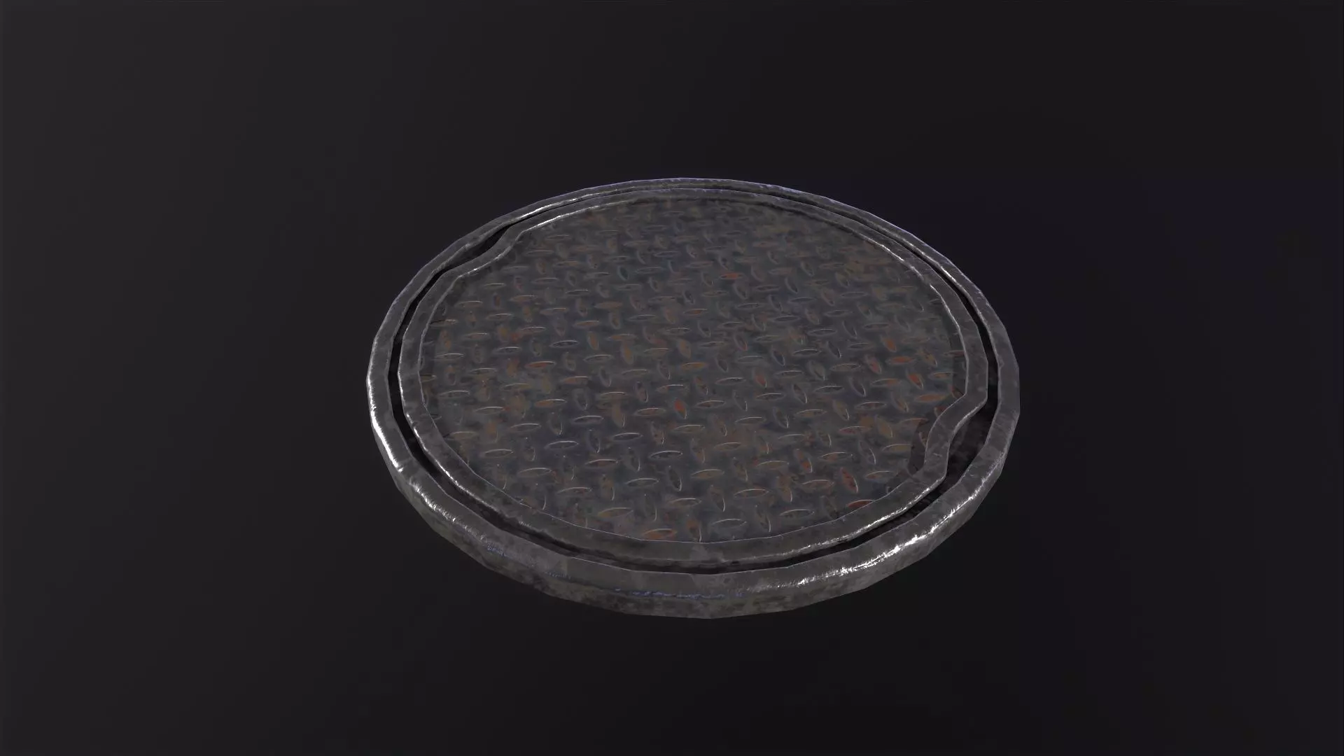 City Manhole 3D Model Low-poly 3D model_0