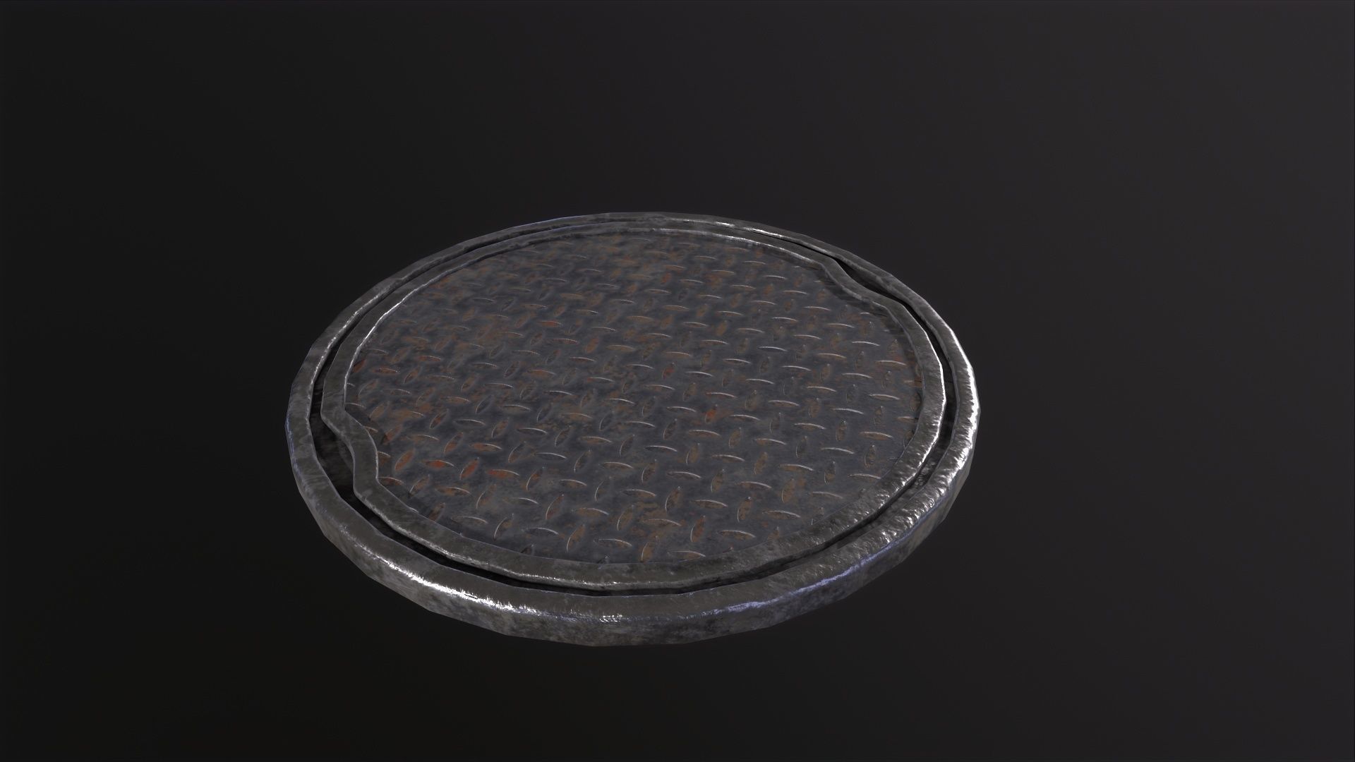 City Manhole 3D Model Low-poly 3D model_3