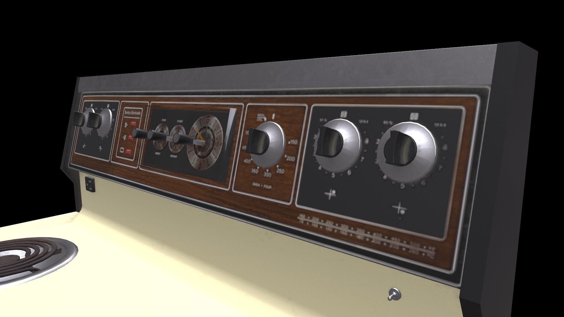 Vintage Stove 3D model_7