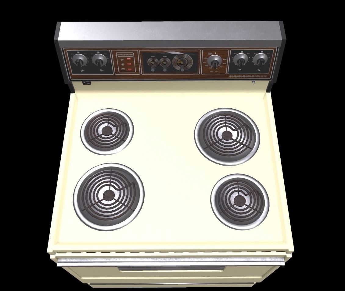 Vintage Stove 3D model_9