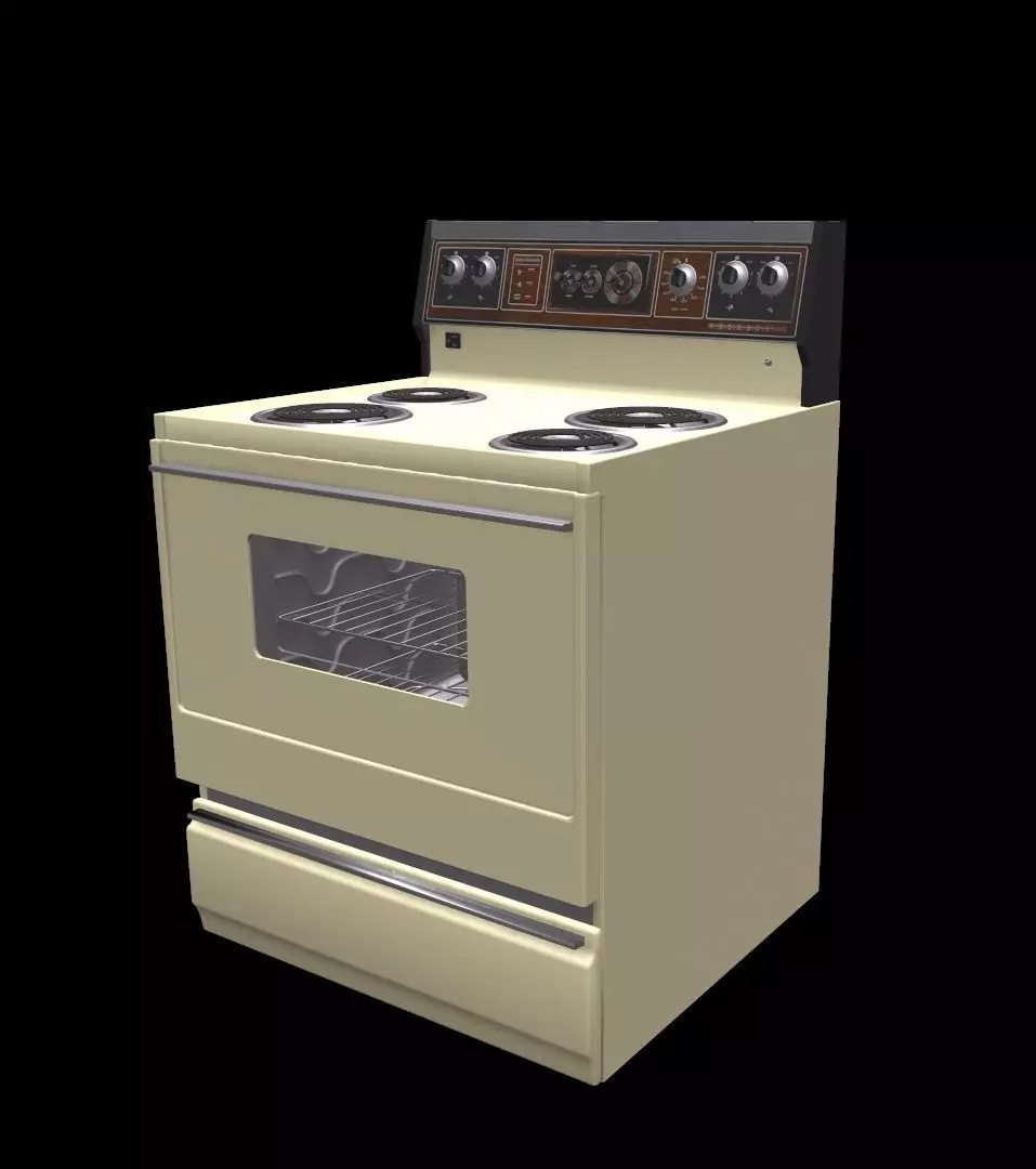 Vintage Stove 3D model_0