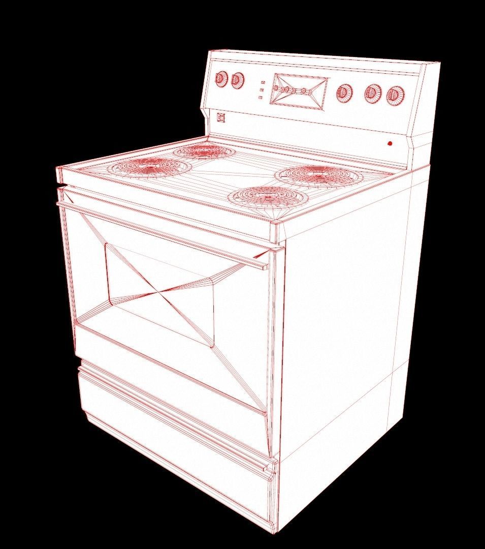 Vintage Stove 3D model_22