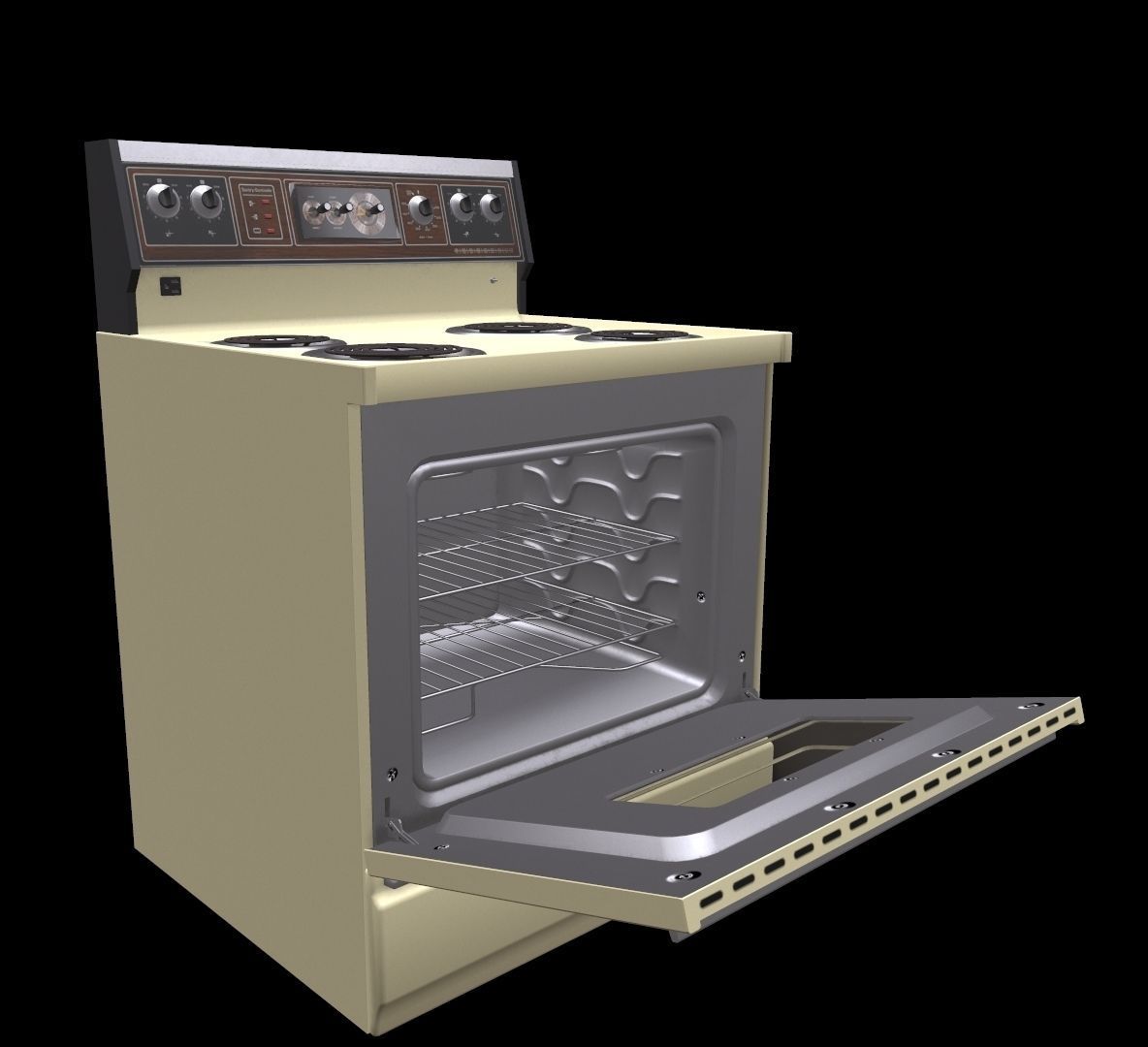 Vintage Stove 3D model_19