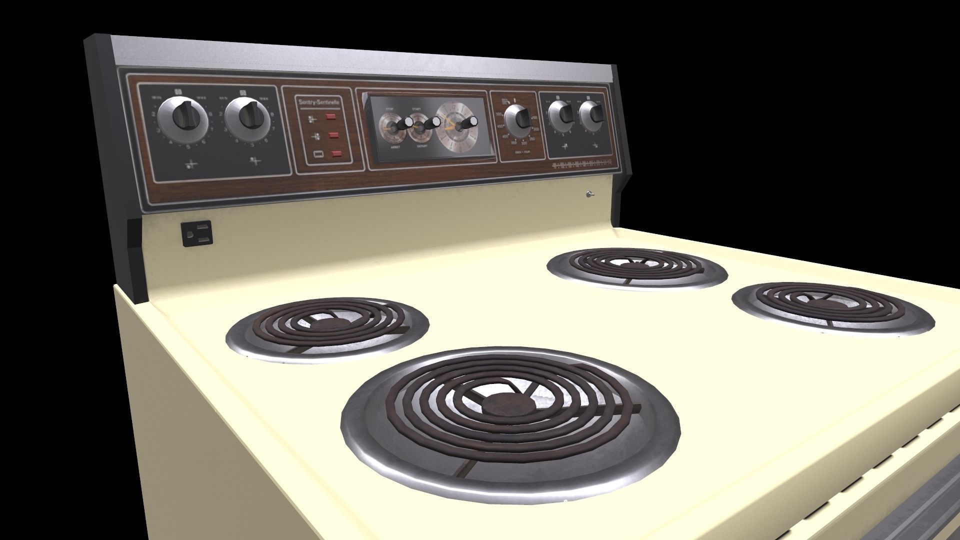 Vintage Stove 3D model_5