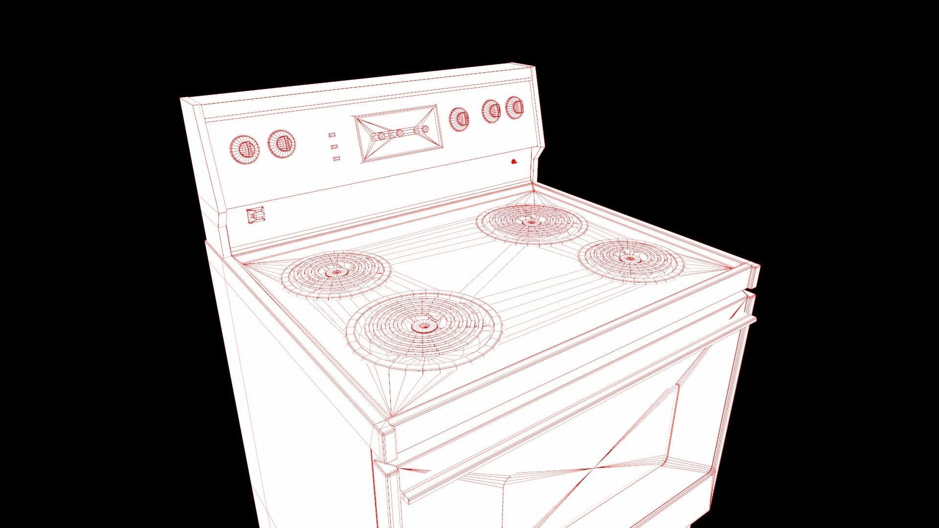 Vintage Stove 3D model_27