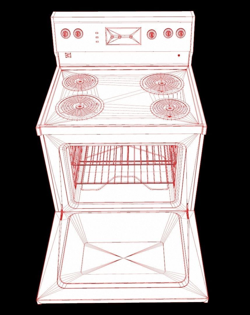 Vintage Stove 3D model_25