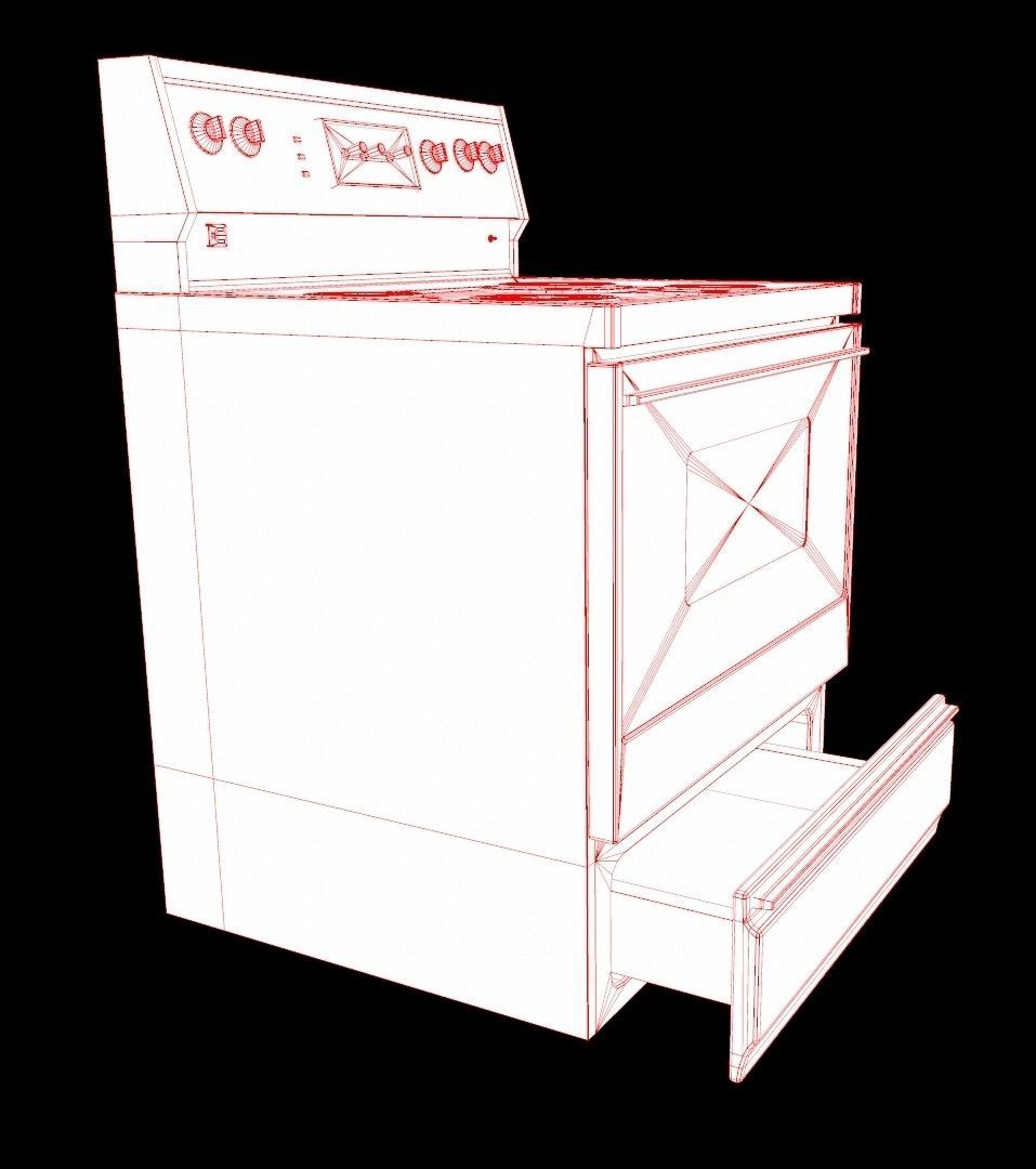 Vintage Stove 3D model_26