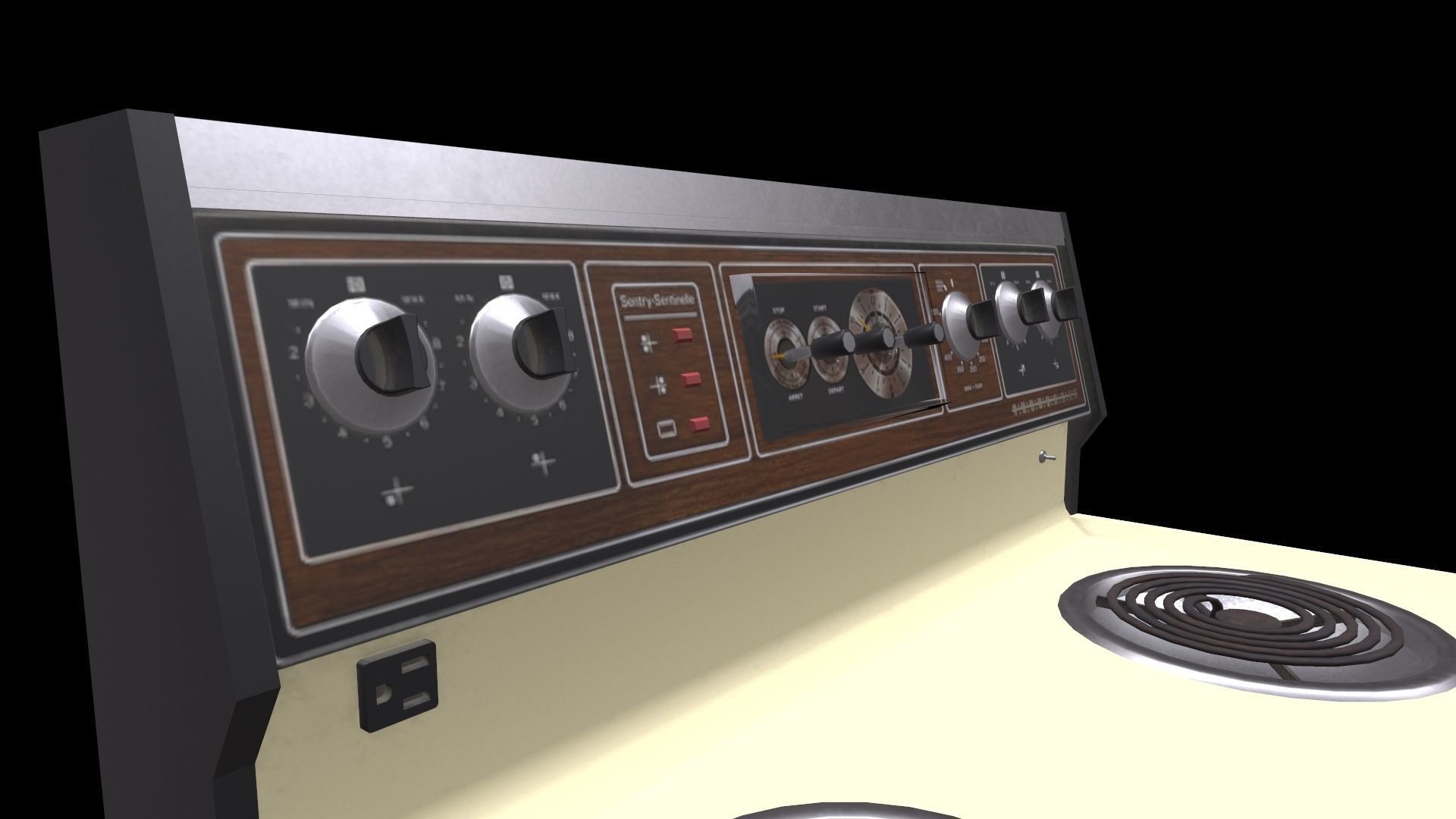 Vintage Stove 3D model_8