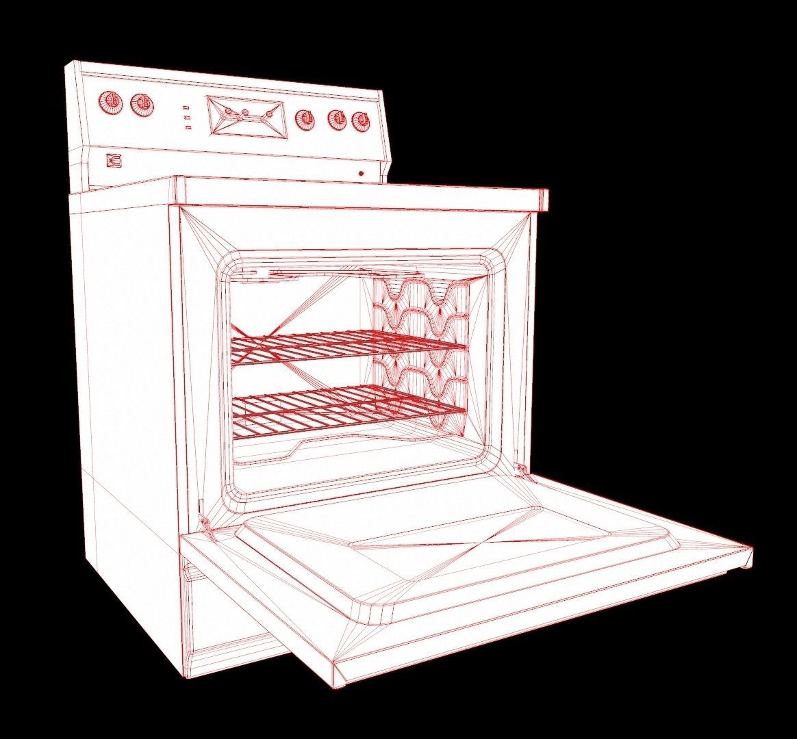 Vintage Stove 3D model_24