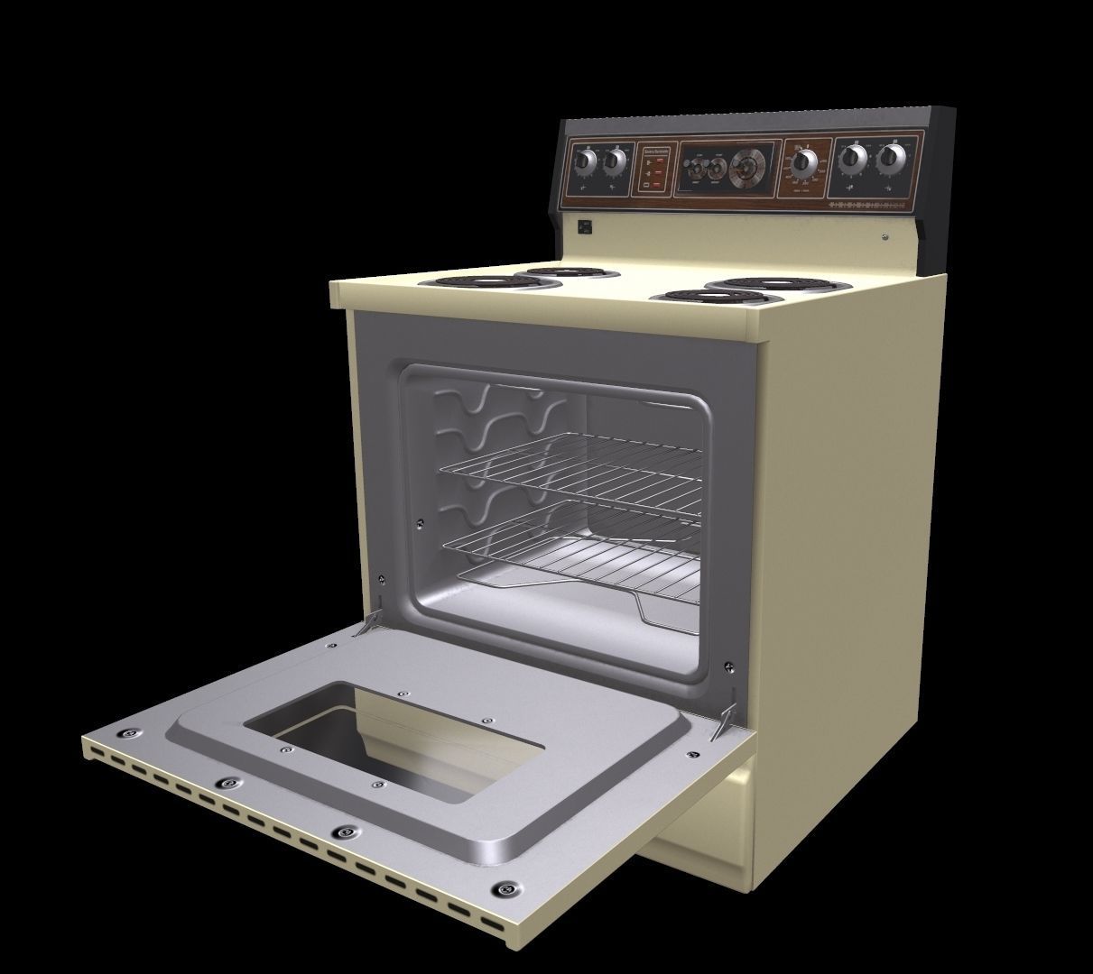 Vintage Stove 3D model_20