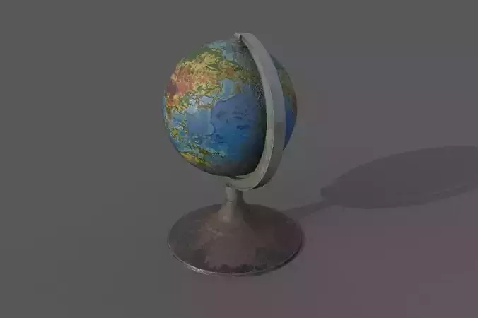 Aging  dust used effect desktop globe model