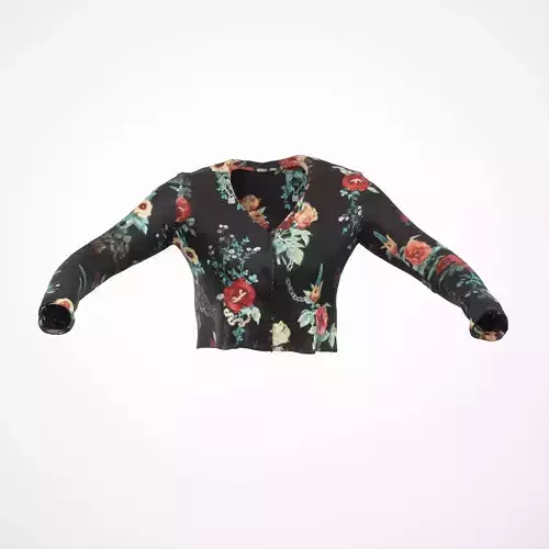 Game-Ready Woman Clothing Floral Cardigan