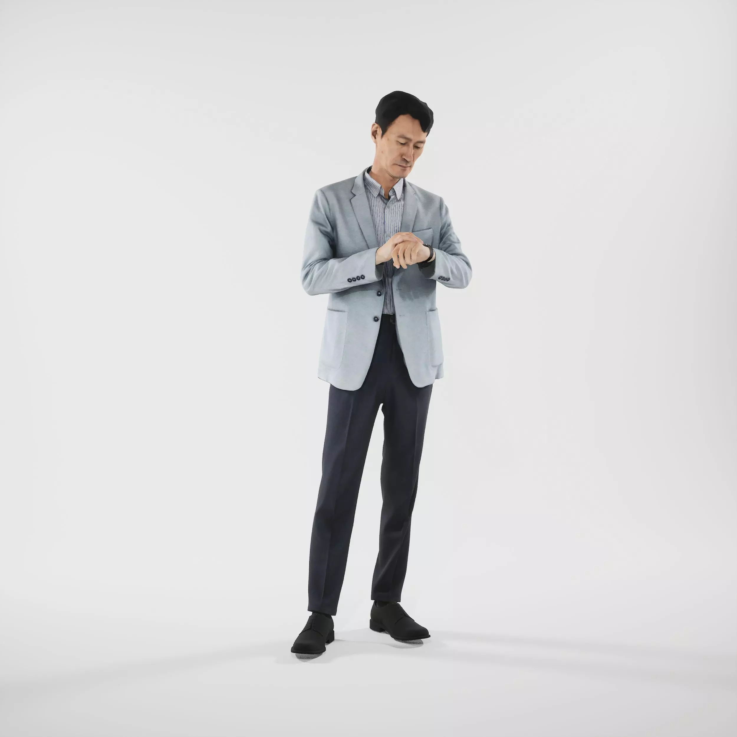 Asian Man Scan Posed 4 - 2M poly 3D model