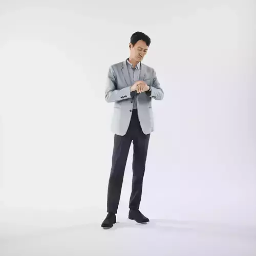 Game-Ready Asian Man Scan Posed 4