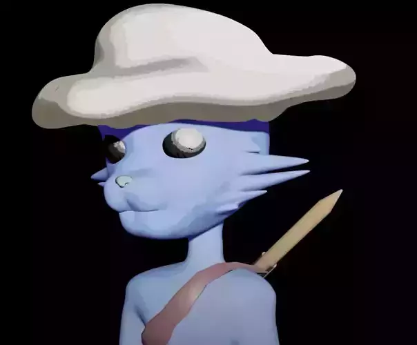 smurf cat Free 3D model