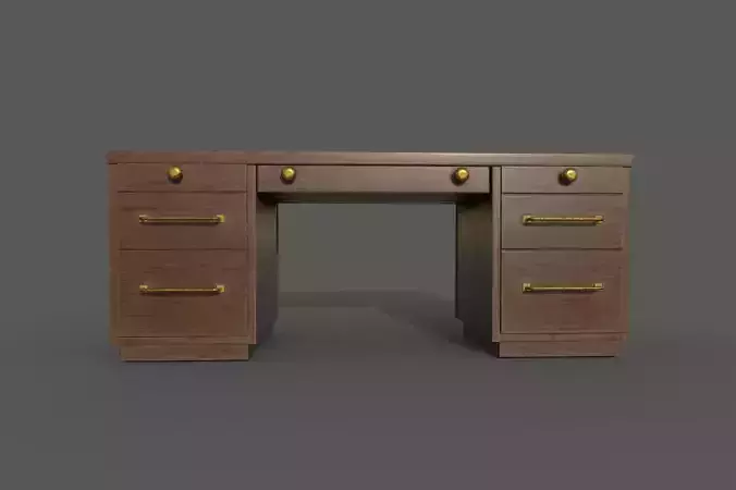 Traditional office wood desk